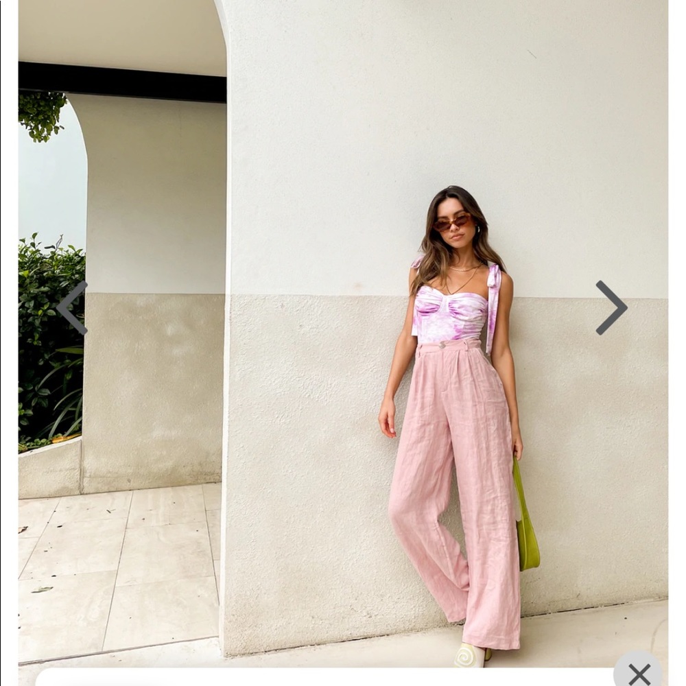 VRG GRL blush linen pants